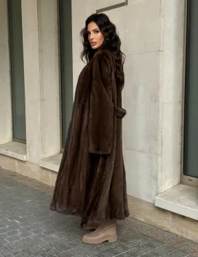 Модная шуба из скандинавской норки PREMIUM COLLECTION без воротника