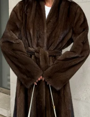 Модная шуба из скандинавской норки PREMIUM COLLECTION без воротника