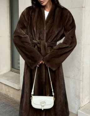 Модная шуба из скандинавской норки PREMIUM COLLECTION без воротника