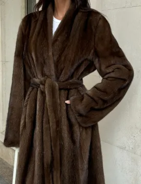 Модная шуба из скандинавской норки PREMIUM COLLECTION без воротника