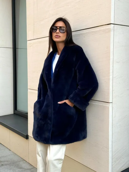 Шуба из аукционного меха норки KOPENHAGEN FUR