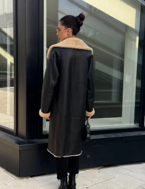 Женская натуральная дубленка из кожи силка