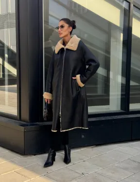 Женская натуральная дубленка из кожи силка