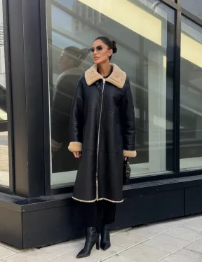 Женская натуральная дубленка из кожи силка