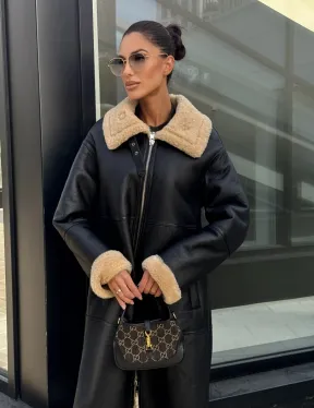 Женская натуральная дубленка из кожи силка