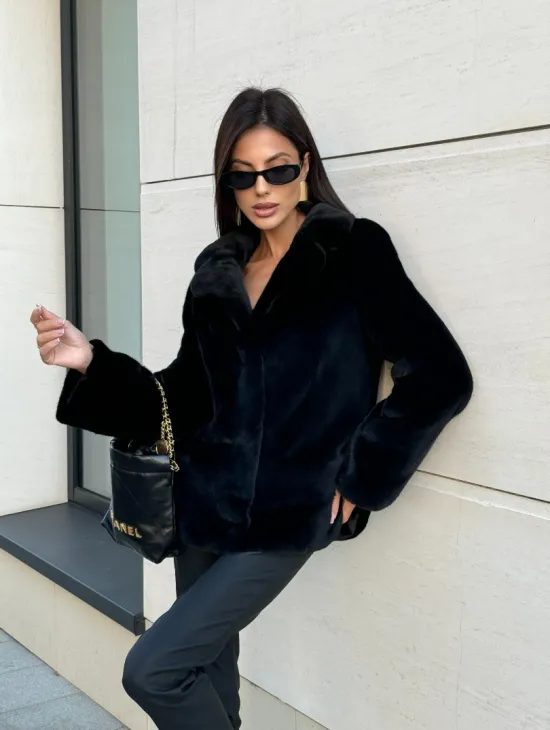 Шуба норковая BlackGlama, пиджак автоледи - английский воротник