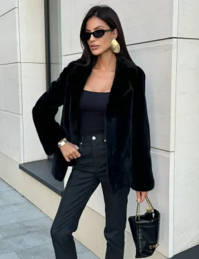 Шуба норковая BlackGlama, пиджак автоледи - английский воротник