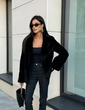 Шуба норковая BlackGlama, пиджак автоледи - английский воротник