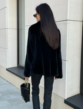 Шуба норковая BlackGlama, пиджак автоледи - английский воротник