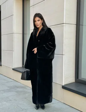 Норковое кимоно - пальто из аукционной норки SAGA FURS, ПРЕМИУМ КАЧЕСТВО - шалевый воротник