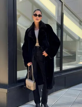 Шуба из аукционного меха норки Kopenhagen Fur, английский воротник - фасон баллон