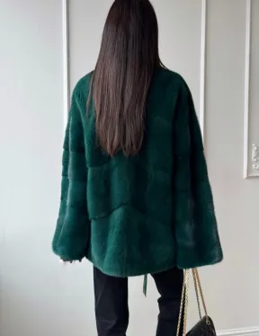 Норковый полушубок из плюшевой норки 