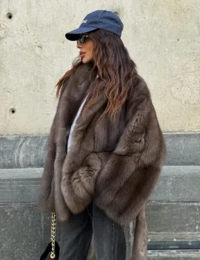 Шуба из меха куницы - автоледи