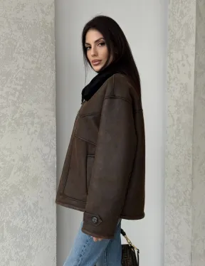 Молодежная куртка - дубленка 