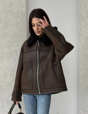 Молодежная куртка - дубленка 