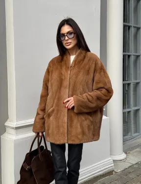 Шуба из меха норки NAFA  