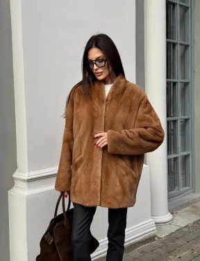 Шуба из меха норки NAFA  