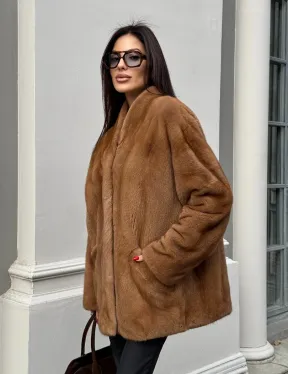 Шуба из меха норки NAFA  