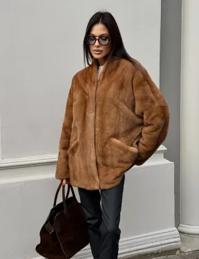 Шуба из меха норки NAFA  