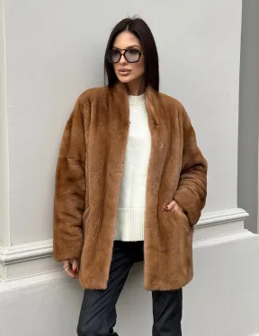 Шуба из меха норки NAFA  