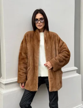 Шуба из меха норки NAFA  