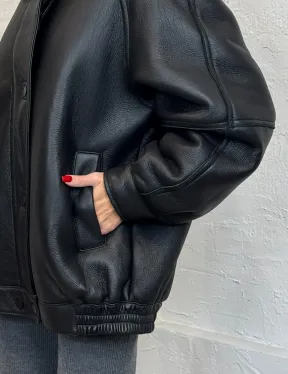 Кожаная дубленка из овчины женская, зима - 2025 