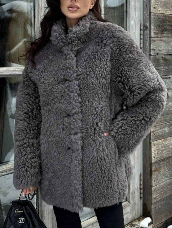 Шубка - дубленка двухсторонняя из натуральной овчины