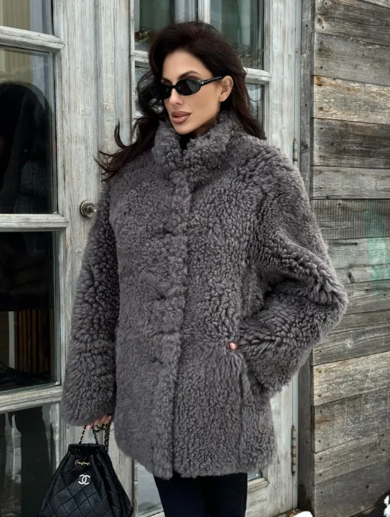 Шубка - дубленка двухсторонняя из натуральной овчины