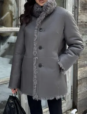 Шубка - дубленка двухсторонняя из натуральной овчины