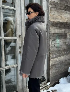 Шубка - дубленка двухсторонняя из натуральной овчины