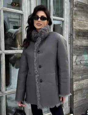 Шубка - дубленка двухсторонняя из натуральной овчины