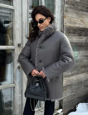 Шубка - дубленка двухсторонняя из натуральной овчины