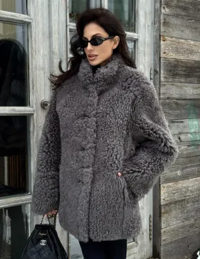 Шубка - дубленка двухсторонняя из натуральной овчины