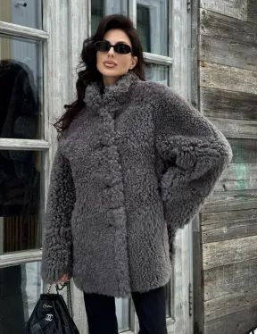 Шубка - дубленка двухсторонняя из натуральной овчины