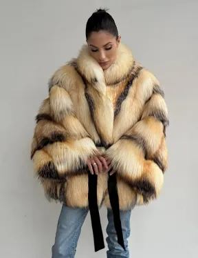 Шуба из меха лисы «Golden fox» - летучая мышь