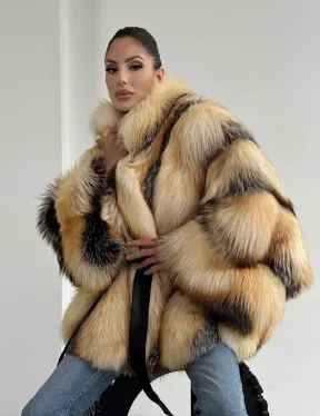 Шуба из меха лисы «Golden fox» - летучая мышь
