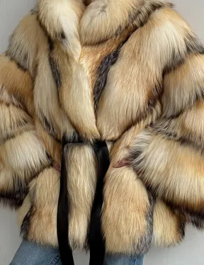 Шуба из меха лисы «Golden fox» - летучая мышь