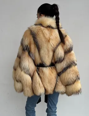 Шуба из меха лисы «Golden fox» - летучая мышь
