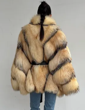 Шуба из меха лисы «Golden fox» - летучая мышь
