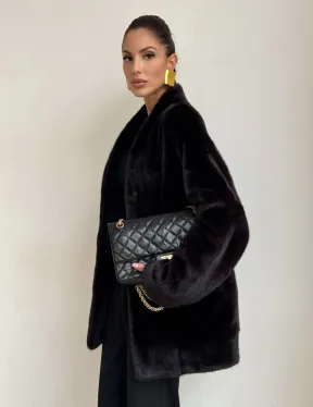 Стильный женский норковый жакет (шуба) Brown Velvet