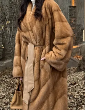 Шуба кимоно из аукционного меха норки GOLDEN COLLECTION