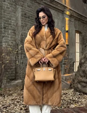 Шуба кимоно из аукционного меха норки GOLDEN COLLECTION