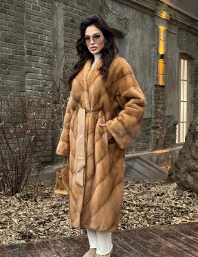 Шуба кимоно из аукционного меха норки GOLDEN COLLECTION