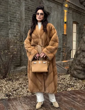 Шуба кимоно из аукционного меха норки GOLDEN COLLECTION