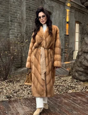 Шуба кимоно из аукционного меха норки GOLDEN COLLECTION