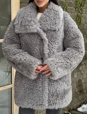 Короткая шубка - дублёнка из овчины