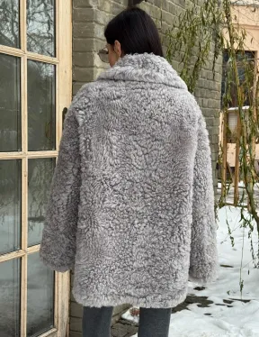 Короткая шубка - дублёнка из овчины