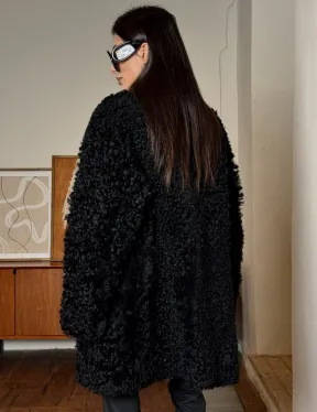 Двухсторонняя шуба - дублёнка из тиградо