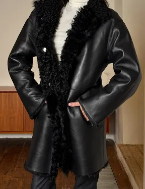 Двухсторонняя шуба - дублёнка из тиградо