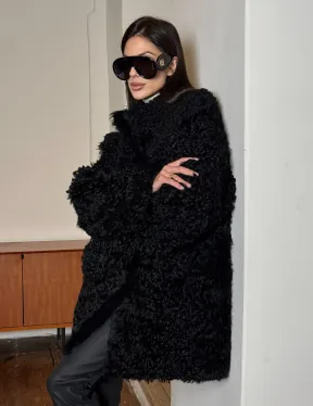 Двухсторонняя шуба - дублёнка из тиградо